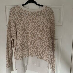 Leopard Print Beige Sweater
